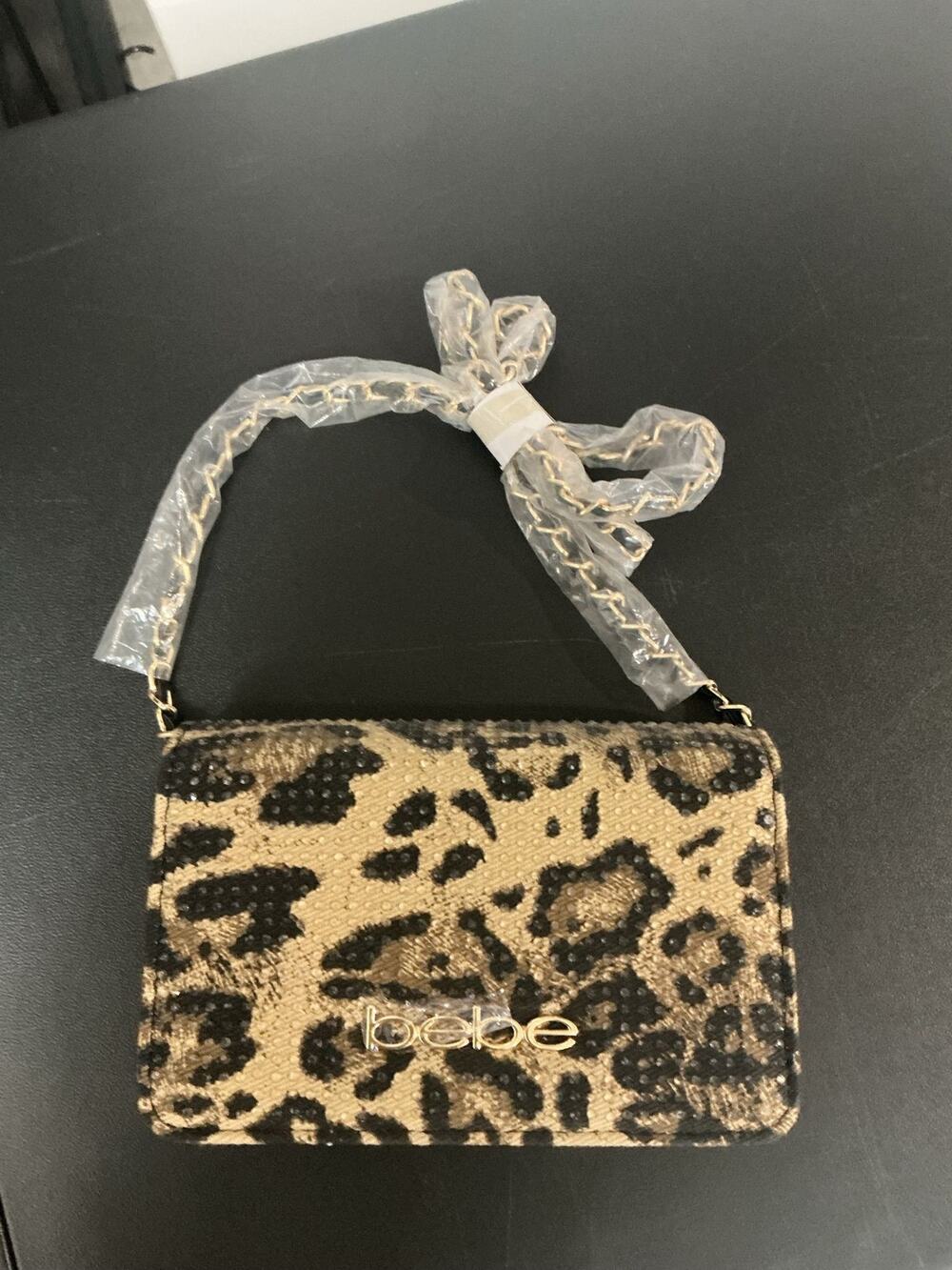 NWT Bebe Leopard Print Crossbody Bag